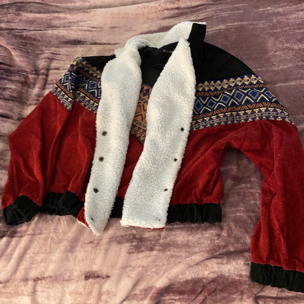 Zaful aztec Sherpa jacket